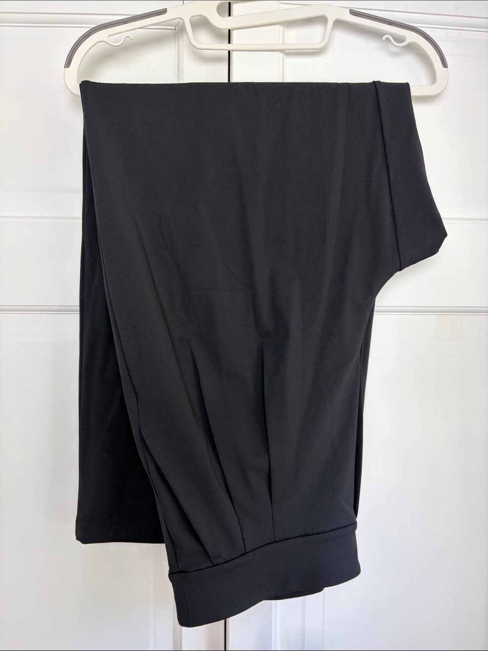 CRZ YOGA Black High Waist Trouser, 4-way stretch, front pleated, Size Medium